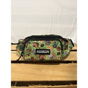 Minecraft Waist Pack Kids Fanny Pack Belt Bag Green Character Print